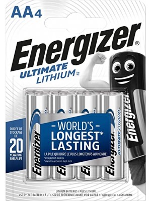 Energizer AA Ultimate Lithium Battery (Pack of 4)