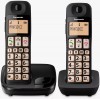 Panasonic KX-TGE112EB Twin Digital Cordless Phone with Hearing Aid Compatibility