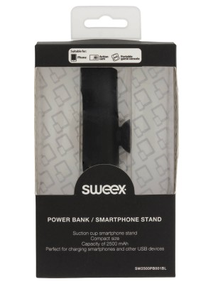 Sweex 2500mAh Power Bank and Smartphone Stand