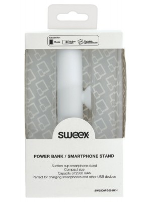 Sweex 2500mAh Power Bank and Smartphone Stand